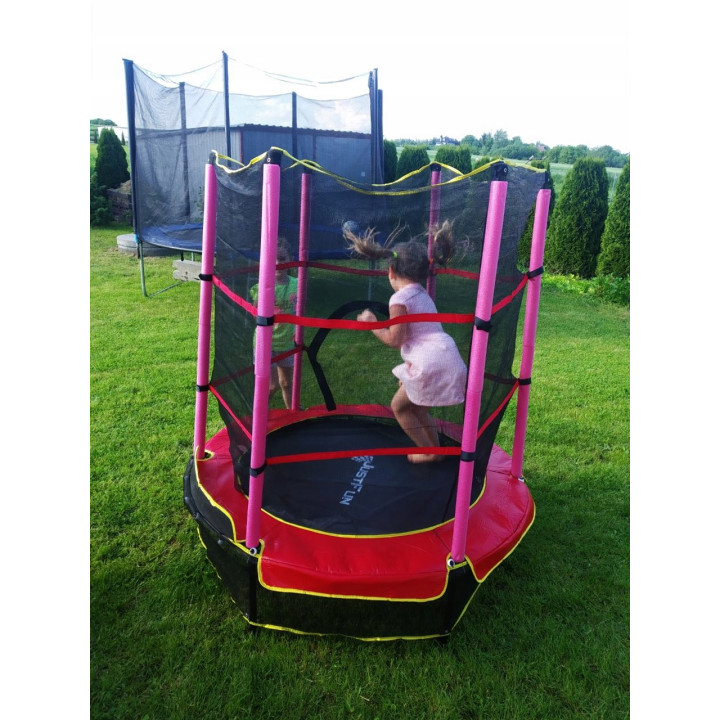 TRAMPOLINA do wewnątrz 140cm JUST FUN czerwona