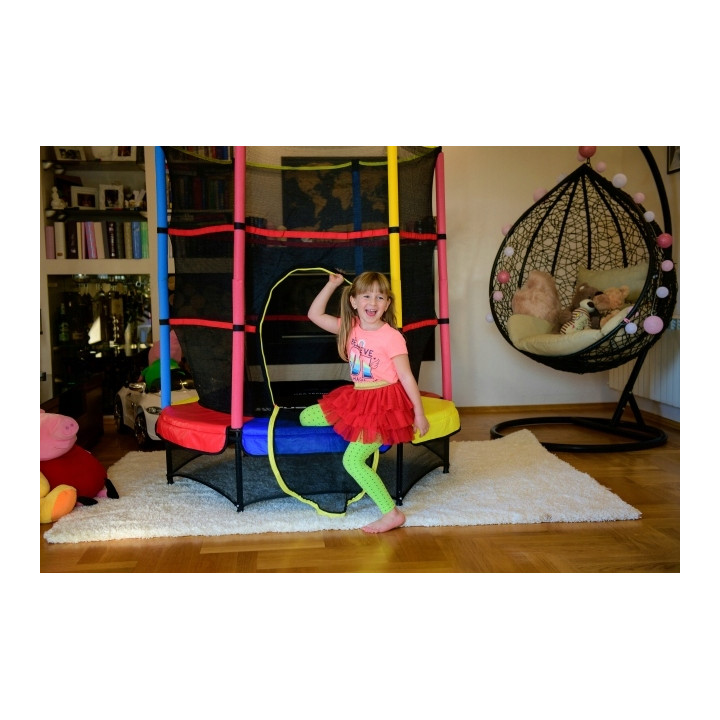 TRAMPOLINA do wewnątrz 140cm JUST FUN czerwona