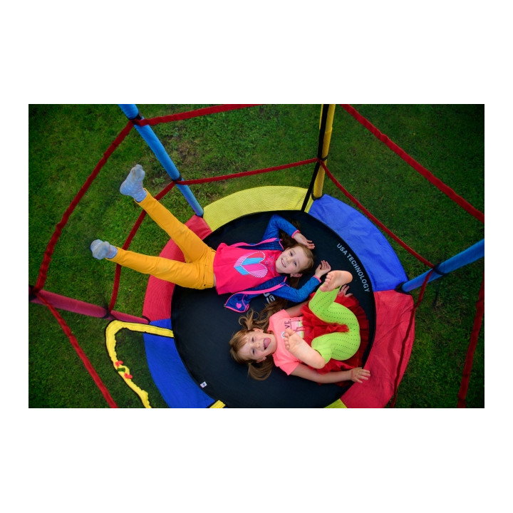 TRAMPOLINA do wewnątrz 140cm JUST FUN czerwona