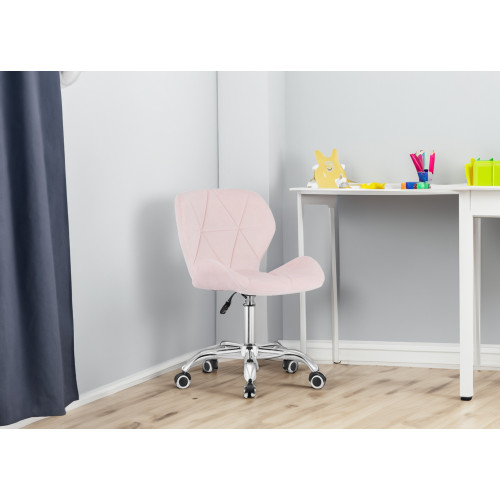 Krzesło obrotowe RIVELLO VELVET LIGHT PINK