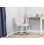 Krzesło obrotowe RIVELLO VELVET LIGHT PINK
