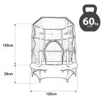 TRAMPOLINA do wewnątrz 140cm JUST FUN różowa