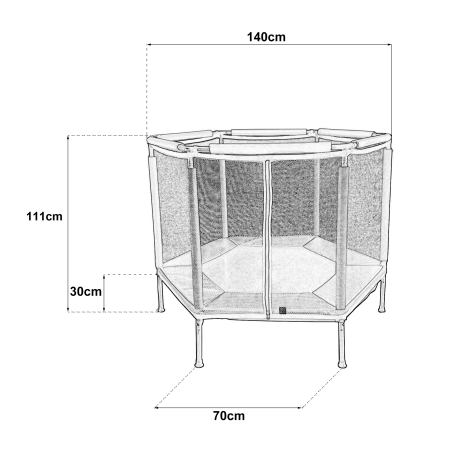 TRAMPOLINA KOJEC DO DOMU I OGRODU 140 PINK