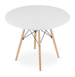 Stół okrągły JUST HOME skandynawski INFININTY 100 x 100 x 72cm biały
