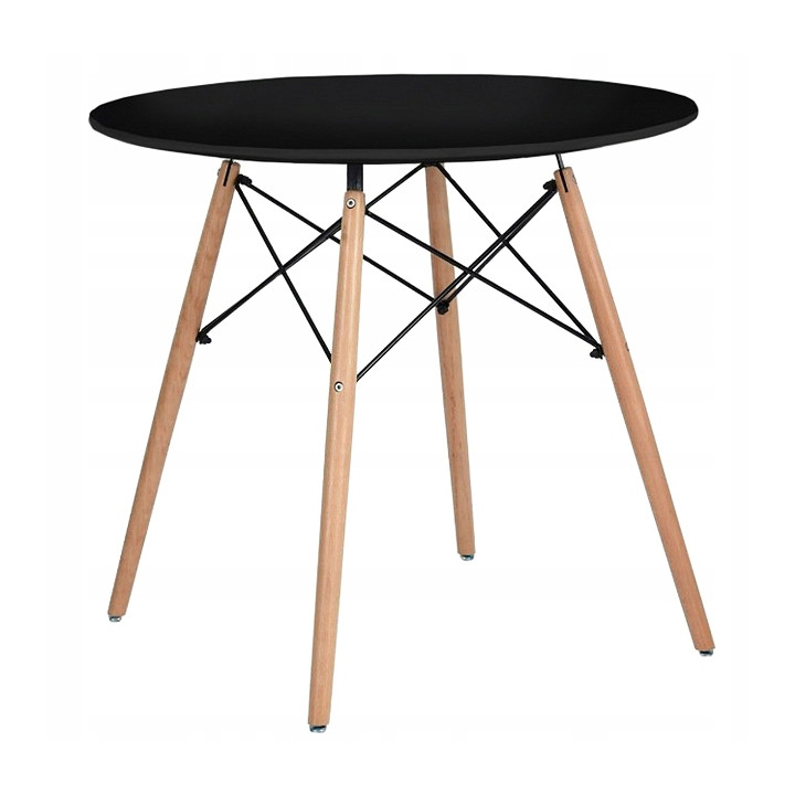 Stół okrągły JUST HOME skandynawski 60cm czarny