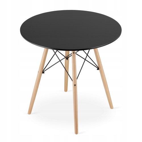 Stół okrągły JUST HOME skandynawski 60cm czarny
