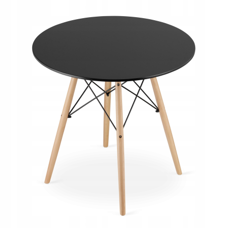 Stół okrągły JUST HOME skandynawski 60cm czarny