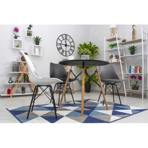 Stół okrągły JUST HOME skandynawski 60cm czarny