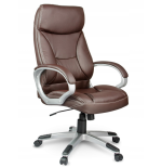 FOTEL BIUROWY SKÓRZANY ROMA BROWN
