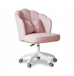 Obrotowy fotel biurowy, krzesło do pracowni, dla dziecka BUENO RÓŻOWE