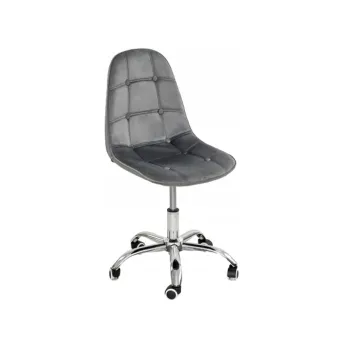 Krzesło biurowe, obrotowe, do biurka,gabinetu regulowane VIENA velvet szare