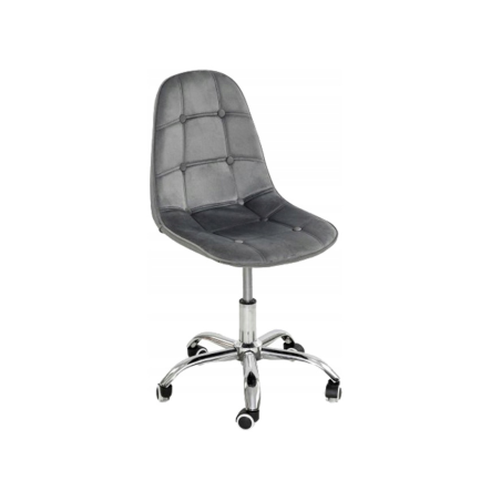Krzesło biurowe, obrotowe, do biurka,gabinetu regulowane VIENA velvet szare