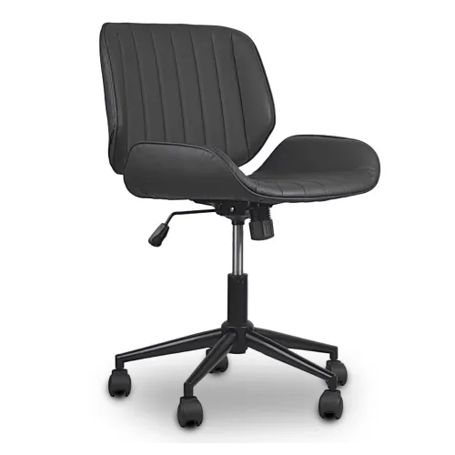 FOTEL Obrotowy, regulowany Tores Eco skóra szary do Pracowni, biura, salonu