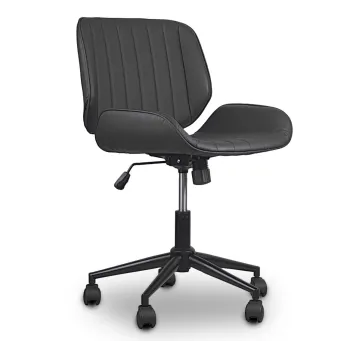 FOTEL Obrotowy, regulowany Tores Eco skóra szary do Pracowni, biura, salonu