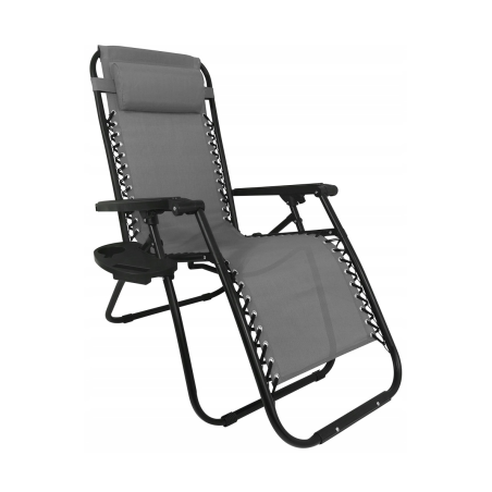 Leżak wzmacniany ZERO GRAVITY szary