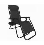 Leżak WZMACNIANY ZERO GRAVITY metal czarny