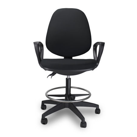 Krzesło biurowe obrotowe ARGO RING CZARNE Ergonomiczne wygodne