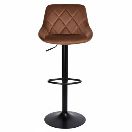 Hoker regulowany, obrotowy Toledo ciemnobrązowy