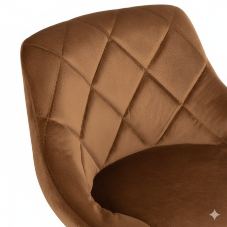 Hoker regulowany, obrotowy Toledo ciemnobrązowy