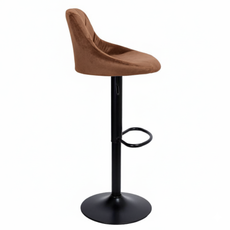 Hoker regulowany, obrotowy Toledo ciemnobrązowy