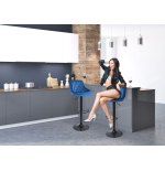 Hoker regulowany, obrotowy Toledo ciemnobrązowy