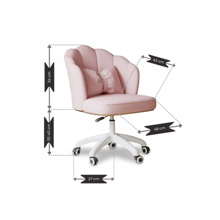 Obrotowy fotel biurowy, krzesło do pracowni, dla dziecka BUENO SZARE