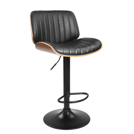 Hoker barowy, obrotowy, do kuchni, salonu RITA CZARNY