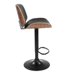 Hoker barowy, obrotowy, do kuchni, salonu RITA CZARNY