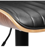 Hoker barowy, obrotowy, do kuchni, salonu RITA CZARNY