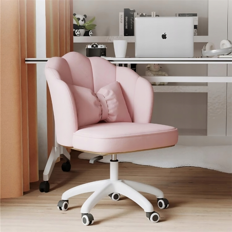 Obrotowy fotel biurowy, krzesło do pracowni, dla dziecka BUENO RÓŻOWE