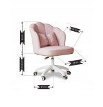 Obrotowy fotel biurowy, krzesło do pracowni, dla dziecka BUENO RÓŻOWE