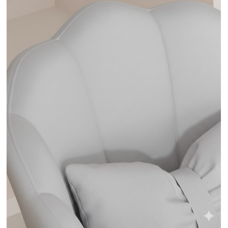 Obrotowy fotel biurowy, krzesło do pracowni, dla dziecka BUENO SZARE