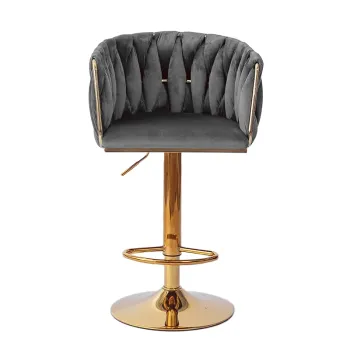 Hoker regulowany Glamour Loft Pleciony MARBELLA szary