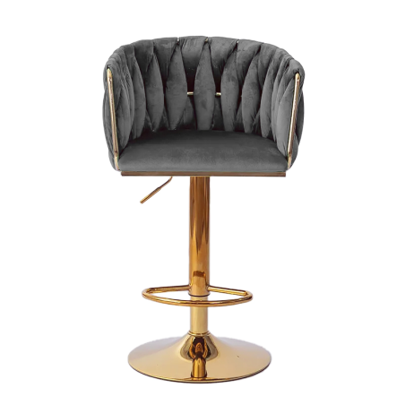 Hoker regulowany Glamour Loft Pleciony MARBELLA szary