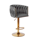 Hoker regulowany Glamour Loft Pleciony MARBELLA szary