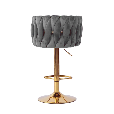 Hoker regulowany Glamour Loft Pleciony MARBELLA szary