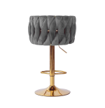 Hoker regulowany Glamour Loft Pleciony MARBELLA szary