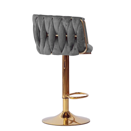 Hoker regulowany Glamour Loft Pleciony MARBELLA szary