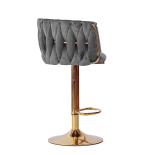 Hoker regulowany Glamour Loft Pleciony MARBELLA szary