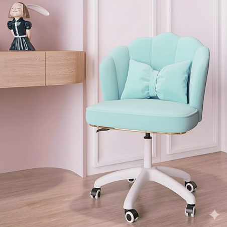 Obrotowy fotel biurowy, krzesło do pracowni, dla dziecka BUENO Turkusowe