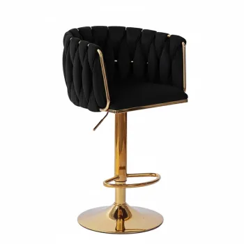 Hoker regulowany Glamour Loft Pleciony MARBELLA czarny