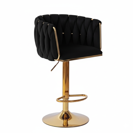 Hoker regulowany Glamour Loft Pleciony MARBELLA czarny