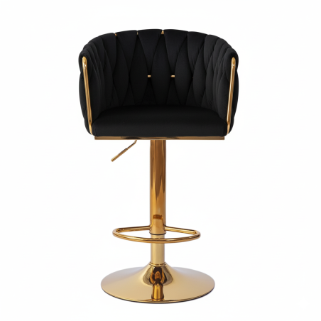 Hoker regulowany Glamour Loft Pleciony MARBELLA czarny