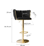 Hoker regulowany Glamour Loft Pleciony MARBELLA czarny