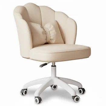 Obrotowy fotel biurowy, krzesło do pracowni, dla dziecka BUENO beżowe