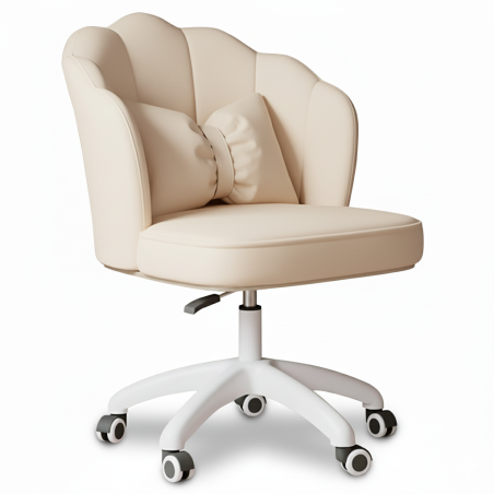 Obrotowy fotel biurowy, krzesło do pracowni, dla dziecka BUENO beżowe
