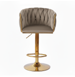 Hoker regulowany Glamour Loft Pleciony MARBELLA kawa Welur