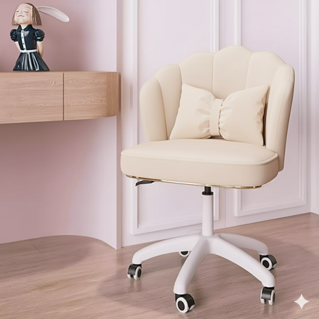 Obrotowy fotel biurowy, krzesło do pracowni, dla dziecka BUENO beżowe