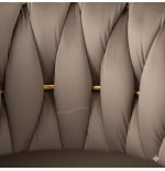 Hoker regulowany, obrotowy, barowy, do kuchni Glamour Loft Pleciony MARBELLA kawowy