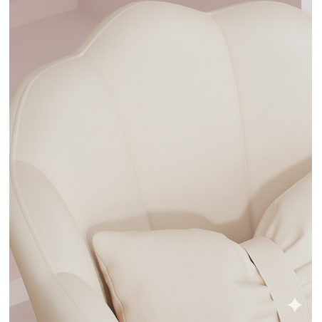 Obrotowy fotel biurowy, krzesło do pracowni, dla dziecka BUENO beżowe